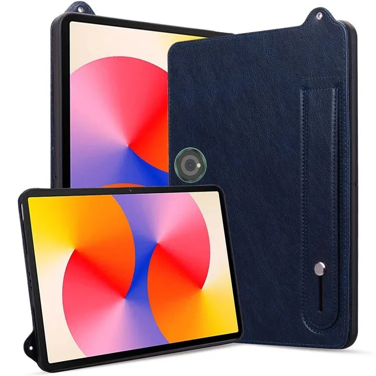 For OnePlus Pad / Oppo Pad 2 Tablet Case Hand Strap Kickstand Leather Cover