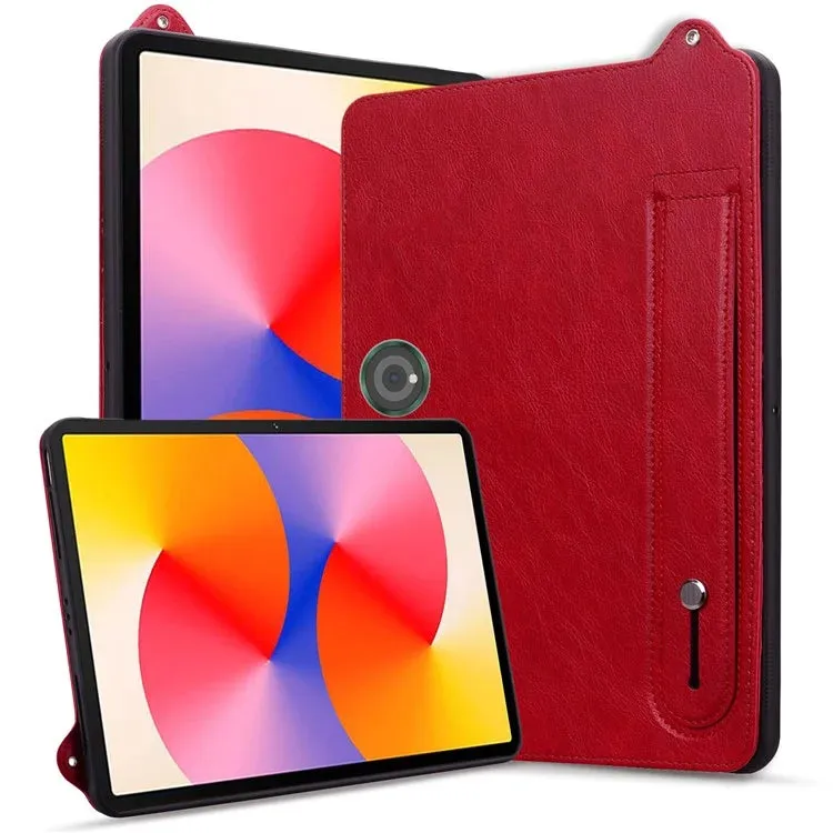 For OnePlus Pad Pro Case Hand Strap Kickstand Leather Tablet Cover