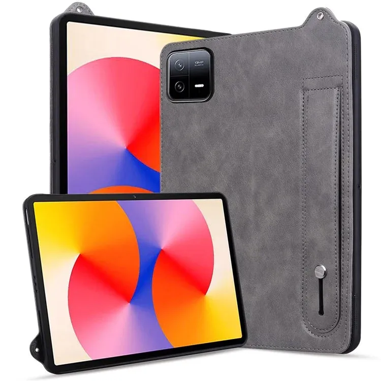 For Xiaomi Pad 6 / Pad 6 Pro Case Hand Strap Kickstand Leather Tablet Cover