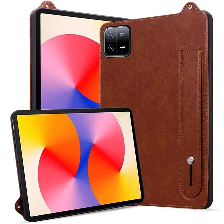 For Xiaomi Pad 6 / Pad 6 Pro Case Hand Strap Kickstand Leather Tablet Cover