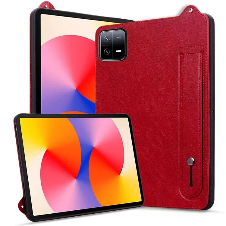 For Xiaomi Pad 6 / Pad 6 Pro Case Hand Strap Kickstand Leather Tablet Cover