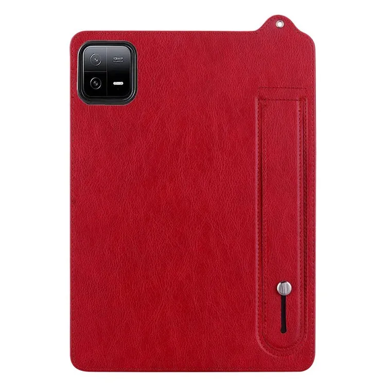 For Xiaomi Pad 6 / Pad 6 Pro Case Hand Strap Kickstand Leather Tablet Cover