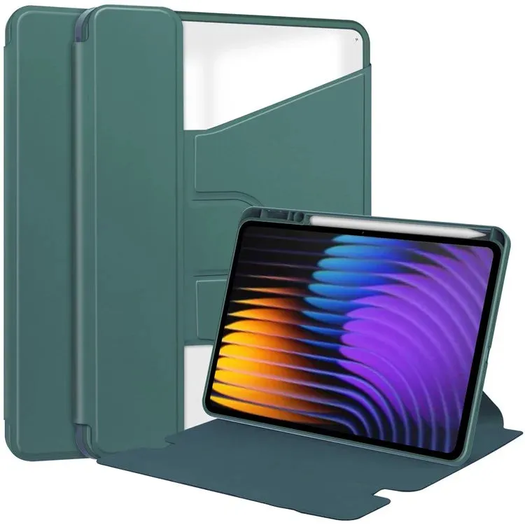 For Xiaomi Pad 7 Case 360° Rotary Stand PU Leather Acrylic Tablet Cover (Without Keyboard)