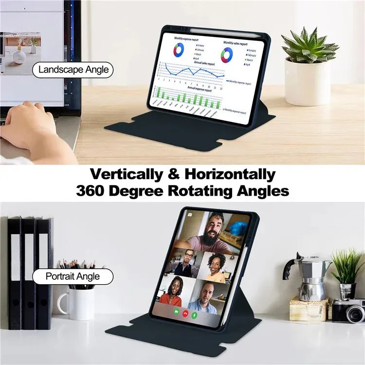 For Xiaomi Pad 7 Case 360° Rotary Stand PU Leather Acrylic Tablet Cover (Without Keyboard)