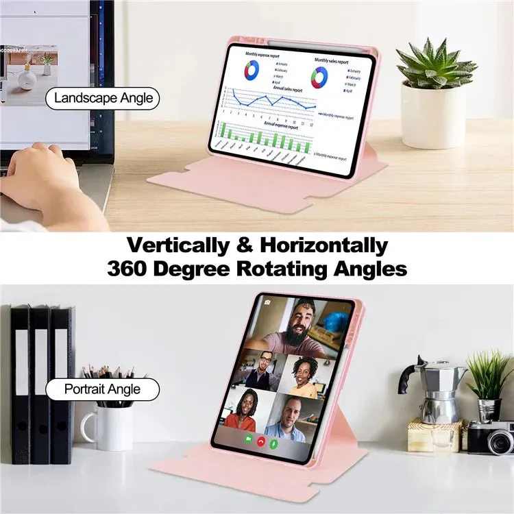 For Xiaomi Pad 7 Case 360° Rotary Stand PU Leather Acrylic Tablet Cover (Without Keyboard)