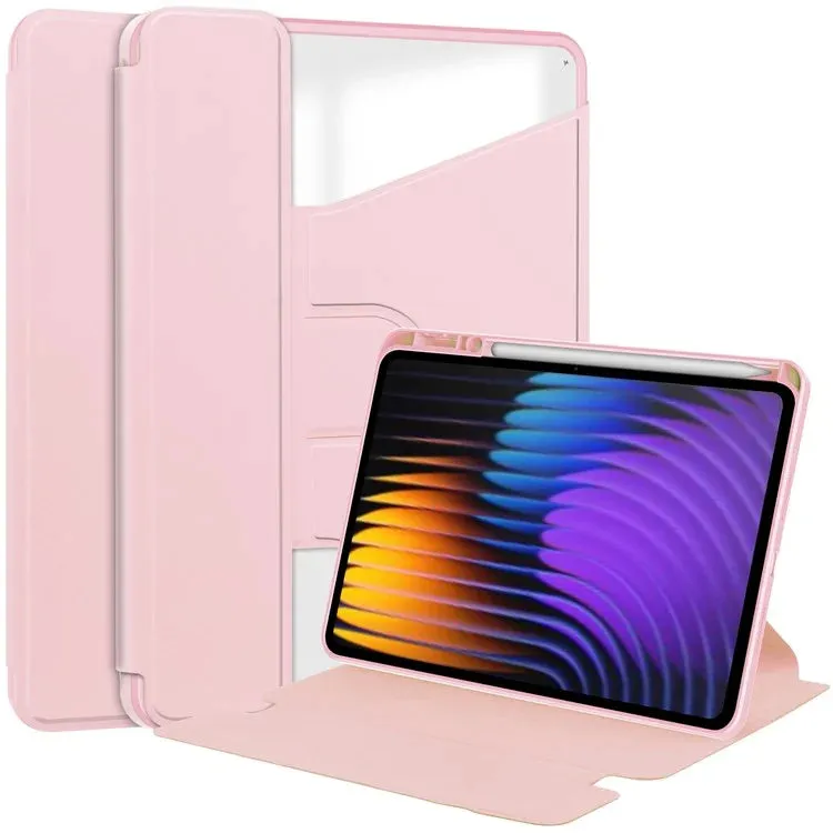 For Xiaomi Pad 7 Case 360° Rotary Stand PU Leather Acrylic Tablet Cover (Without Keyboard)