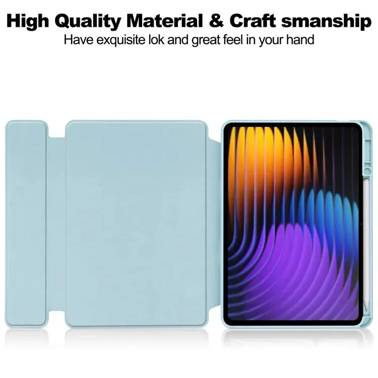 For Xiaomi Pad 7 Case 360° Rotary Stand PU Leather Acrylic Tablet Cover (Without Keyboard)