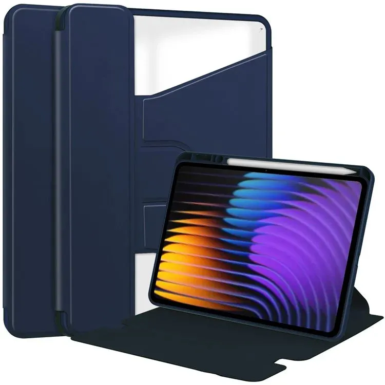 For Xiaomi Pad 7 Case 360° Rotary Stand PU Leather Acrylic Tablet Cover (Without Keyboard)