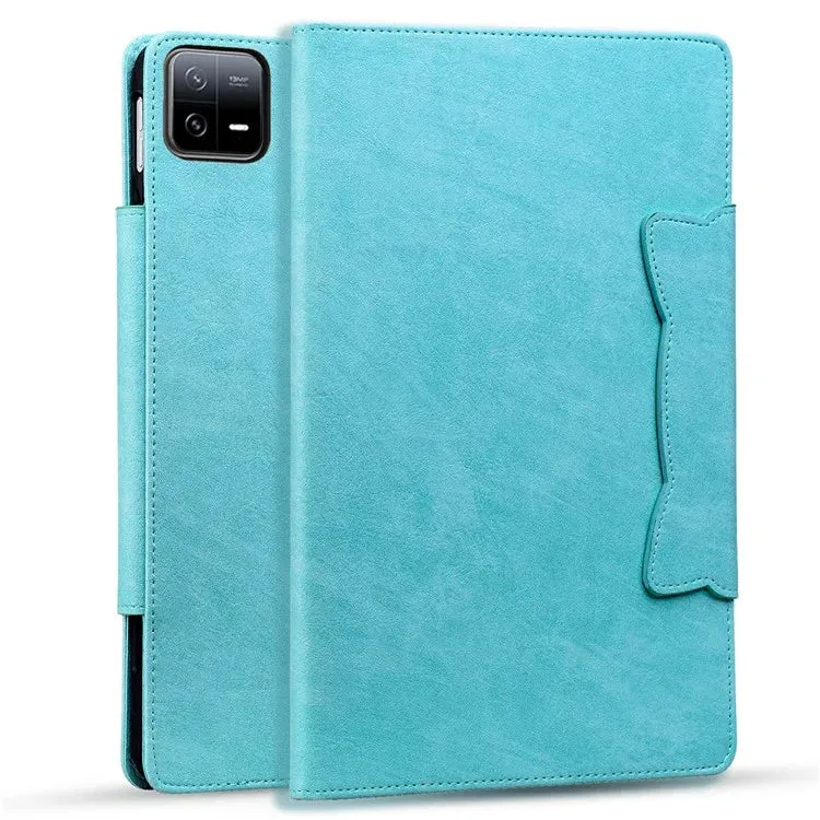 For Xiaomi Pad 7 Case Cat Buckle Closure Leather Protective Stand Cover