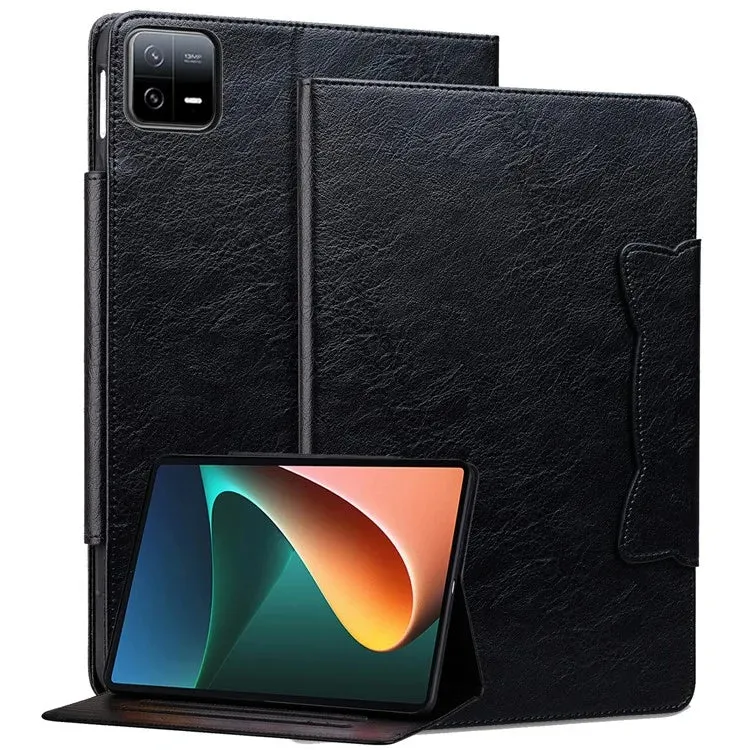 For Xiaomi Pad 7 Case Cat Buckle Closure Leather Protective Stand Cover