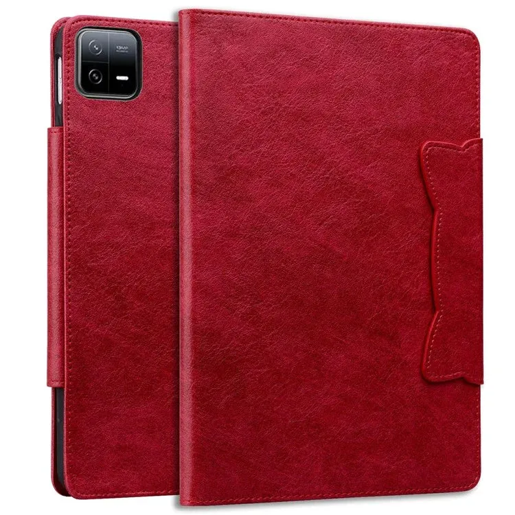 For Xiaomi Pad 7 Case Cat Buckle Closure Leather Protective Stand Cover