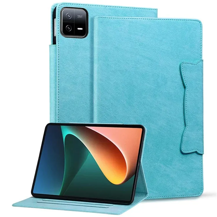For Xiaomi Pad 7 Case Cat Buckle Closure Leather Protective Stand Cover