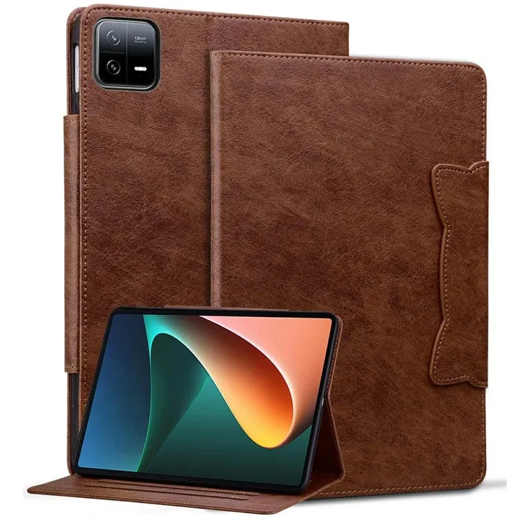 For Xiaomi Pad 7 Case Cat Buckle Closure Leather Protective Stand Cover