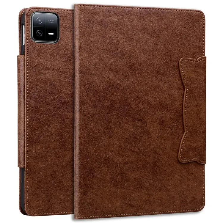 For Xiaomi Pad 7 Case Cat Buckle Closure Leather Protective Stand Cover