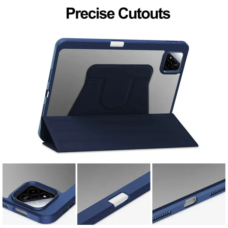 For Xiaomi Pad 7 Pro  /  Pad 7 Case 360° Rotary Stand PU Leather Acrylic Tablet Cover (Without Keyboard)