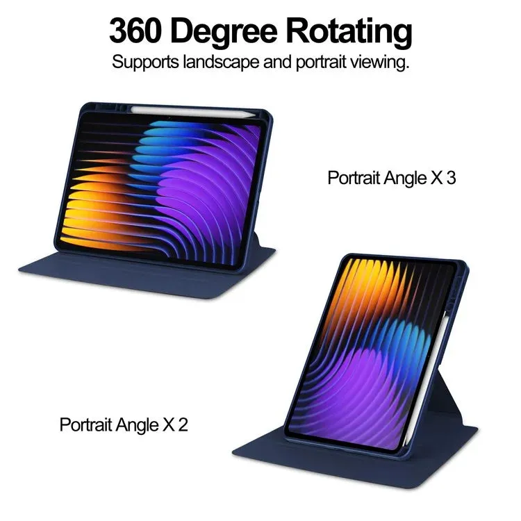 For Xiaomi Pad 7 Pro  /  Pad 7 Case 360° Rotary Stand PU Leather Acrylic Tablet Cover (Without Keyboard)