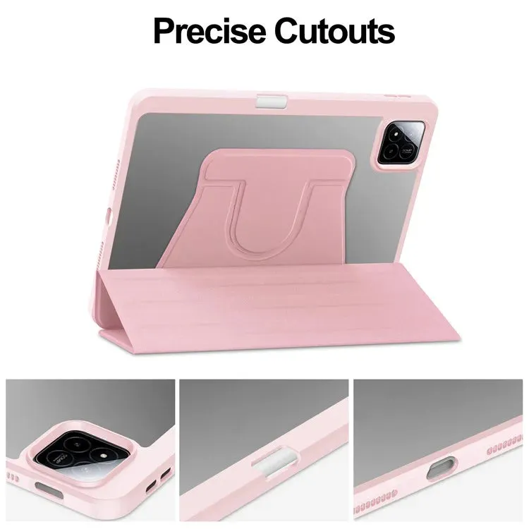 For Xiaomi Pad 7 Pro  /  Pad 7 Case 360° Rotary Stand PU Leather Acrylic Tablet Cover (Without Keyboard)