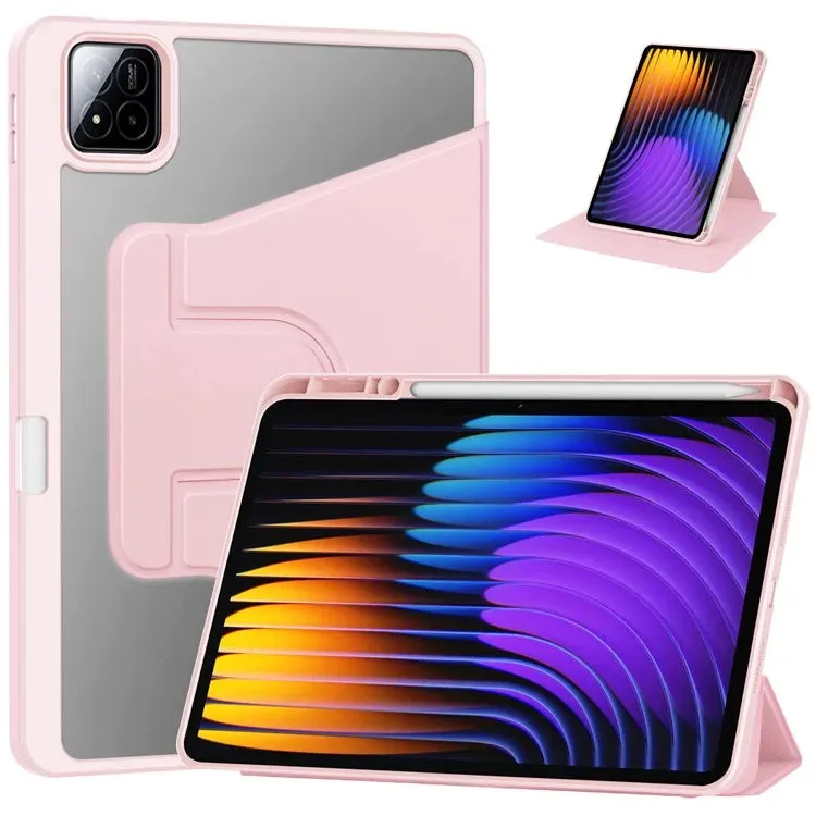 For Xiaomi Pad 7 Pro  /  Pad 7 Case 360° Rotary Stand PU Leather Acrylic Tablet Cover (Without Keyboard)