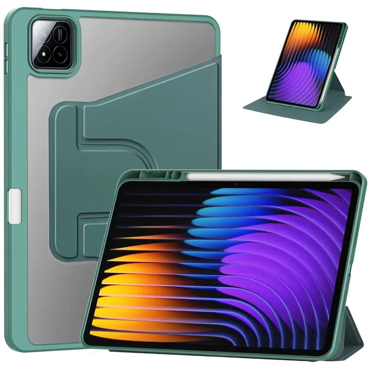 For Xiaomi Pad 7 Pro  /  Pad 7 Case 360° Rotary Stand PU Leather Acrylic Tablet Cover (Without Keyboard)