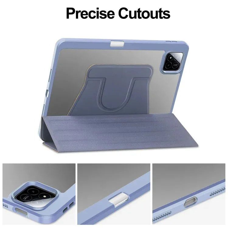 For Xiaomi Pad 7 Pro  /  Pad 7 Case 360° Rotary Stand PU Leather Acrylic Tablet Cover (Without Keyboard)