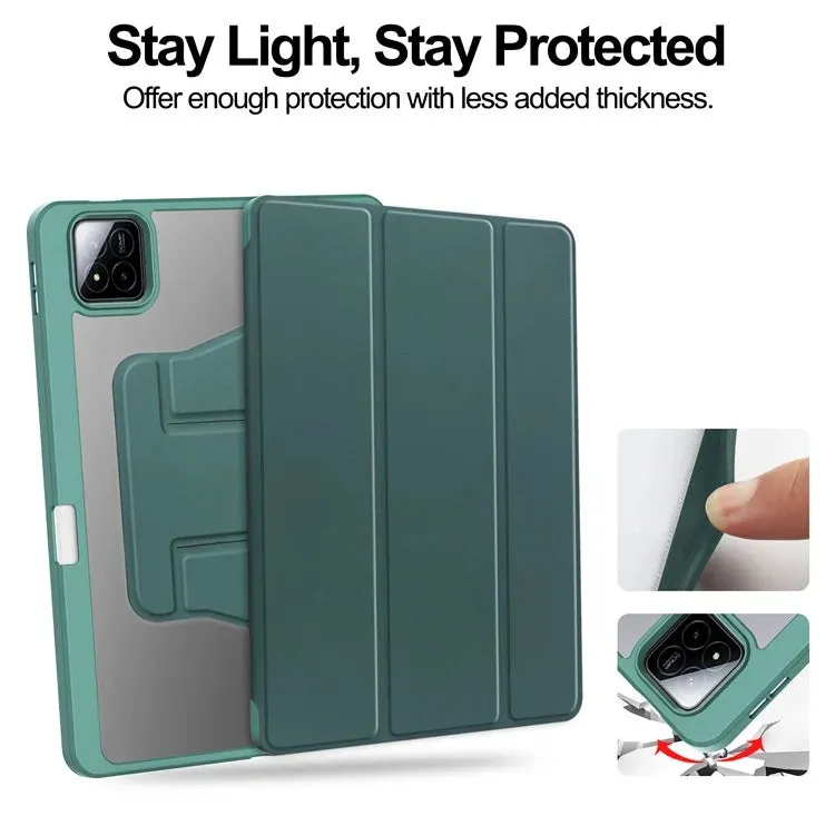 For Xiaomi Pad 7 Pro  /  Pad 7 Case 360° Rotary Stand PU Leather Acrylic Tablet Cover (Without Keyboard)