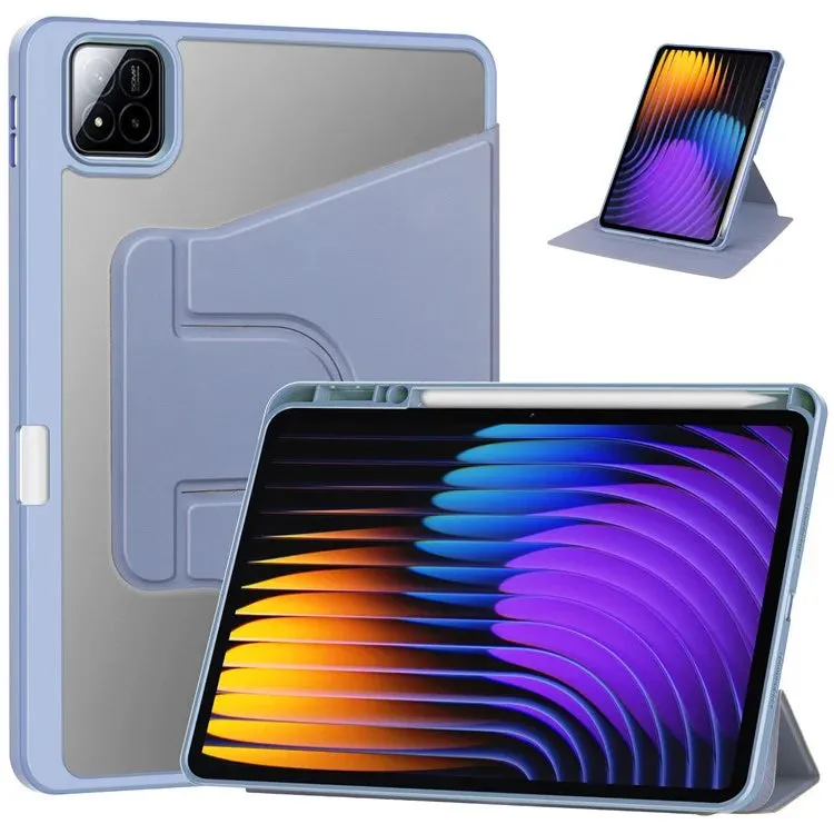 For Xiaomi Pad 7 Pro  /  Pad 7 Case 360° Rotary Stand PU Leather Acrylic Tablet Cover (Without Keyboard)