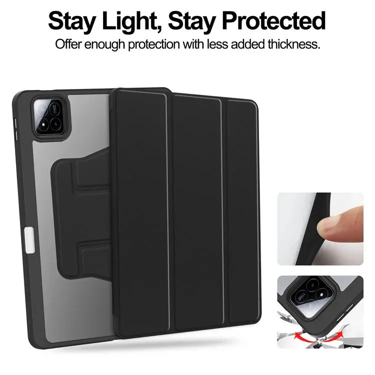 For Xiaomi Pad 7 Pro  /  Pad 7 Case 360° Rotary Stand PU Leather Acrylic Tablet Cover (Without Keyboard)