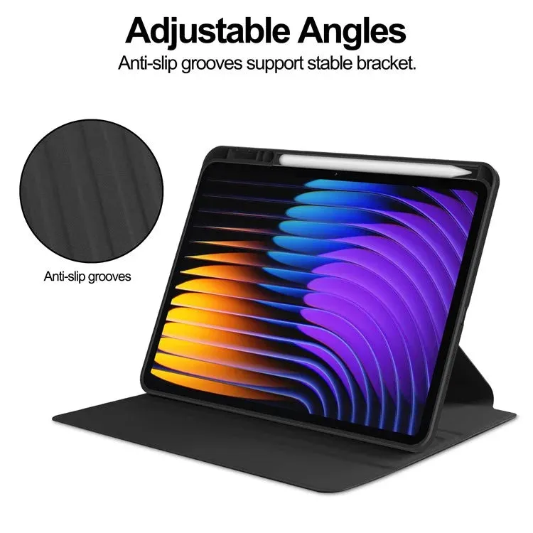 For Xiaomi Pad 7 Pro  /  Pad 7 Case 360° Rotary Stand PU Leather Acrylic Tablet Cover (Without Keyboard)