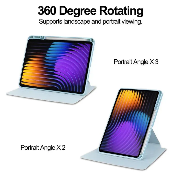 For Xiaomi Pad 7 Pro  /  Pad 7 Case 360° Rotary Stand PU Leather Acrylic Tablet Cover (Without Keyboard)