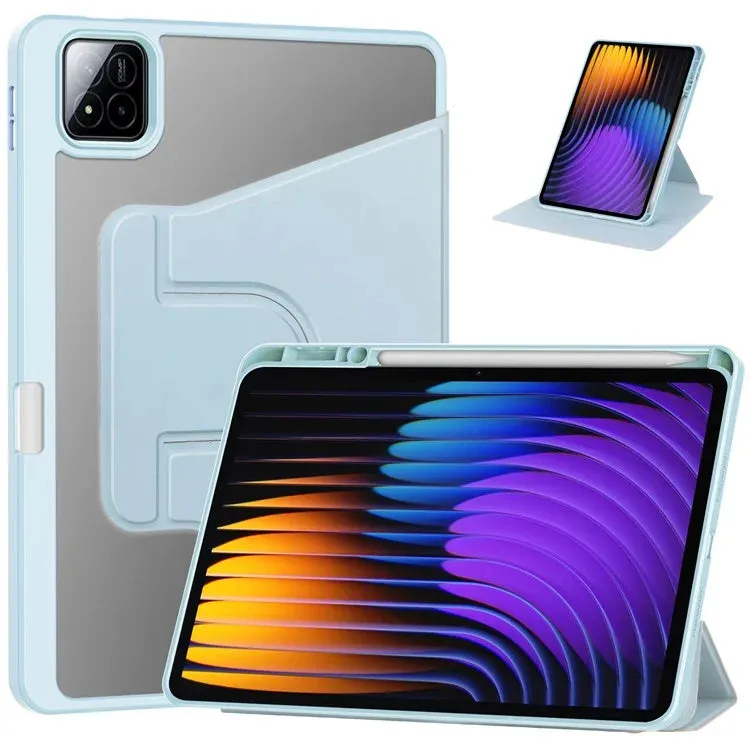 For Xiaomi Pad 7 Pro  /  Pad 7 Case 360° Rotary Stand PU Leather Acrylic Tablet Cover (Without Keyboard)