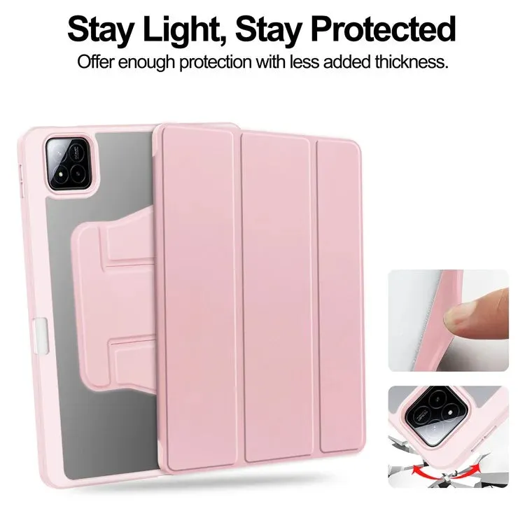 For Xiaomi Pad 7 Pro  /  Pad 7 Case 360° Rotary Stand PU Leather Acrylic Tablet Cover (Without Keyboard)