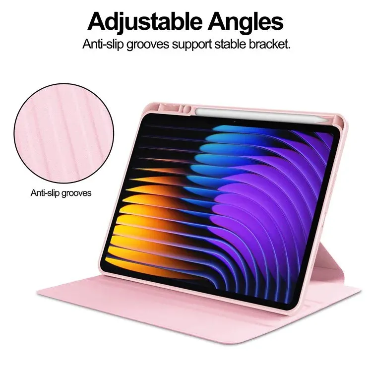 For Xiaomi Pad 7 Pro  /  Pad 7 Case 360° Rotary Stand PU Leather Acrylic Tablet Cover (Without Keyboard)
