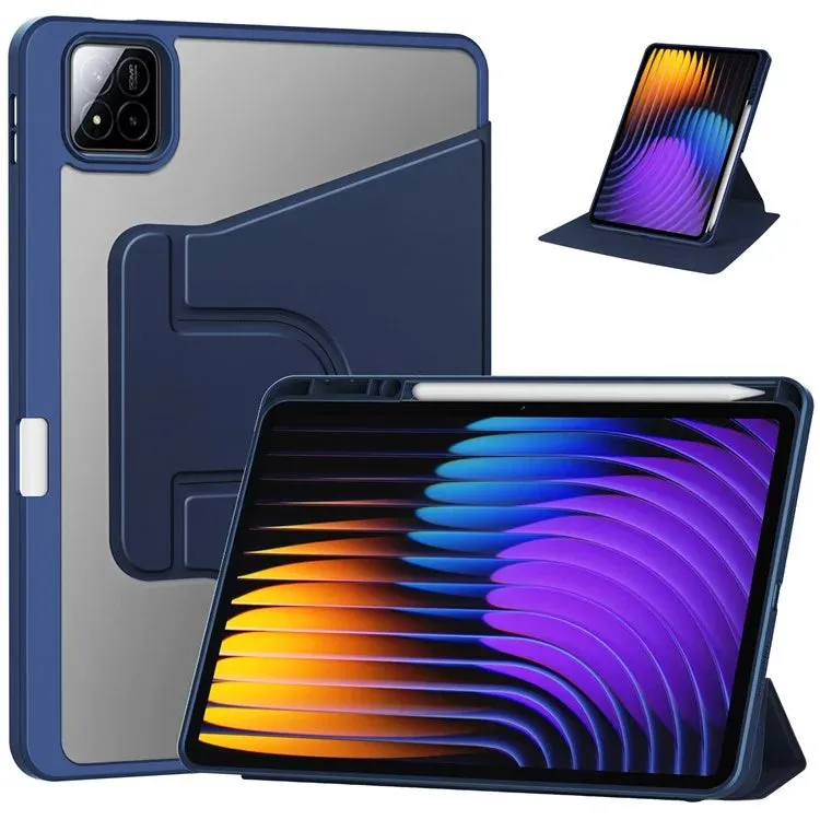 For Xiaomi Pad 7 Pro  /  Pad 7 Case 360° Rotary Stand PU Leather Acrylic Tablet Cover (Without Keyboard)