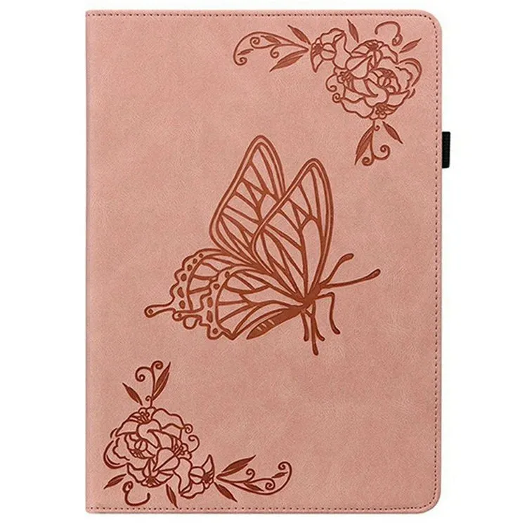 For Xiaomi Pad 7 Pro  /  Pad 7 Case Butterfly Flower Imprint PU Leather Tablet Cover with Card Slots