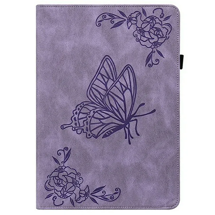 For Xiaomi Pad 7 Pro  /  Pad 7 Case Butterfly Flower Imprint PU Leather Tablet Cover with Card Slots