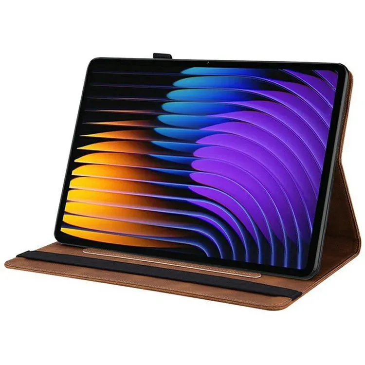For Xiaomi Pad 7 Pro  /  Pad 7 Case Butterfly Flower Imprint PU Leather Tablet Cover with Card Slots