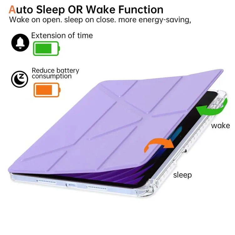 For Xiaomi Pad 7 Pro  /  Pad 7 Case PU Leather Origami Stand Clear Tablet Cover