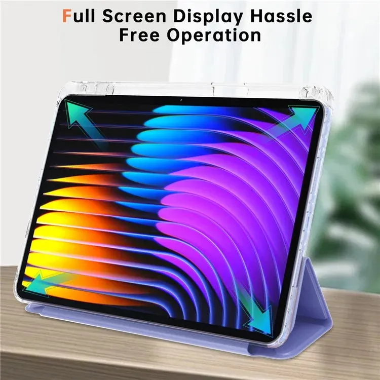 For Xiaomi Pad 7 Pro  /  Pad 7 Case PU Leather Origami Stand Clear Tablet Cover