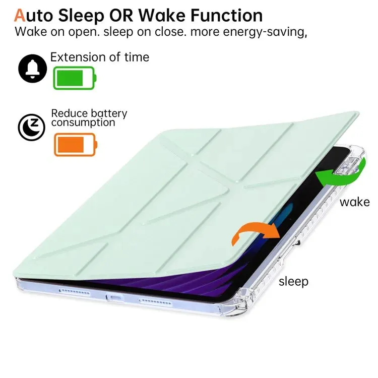 For Xiaomi Pad 7 Pro  /  Pad 7 Case PU Leather Origami Stand Clear Tablet Cover