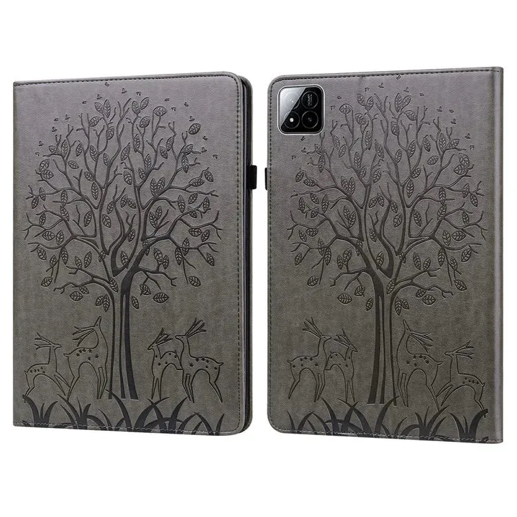 For Xiaomi Pad 7 Pro  /  Pad 7 Case PU Leather Stand Tree Deer Pattern Tablet Cover