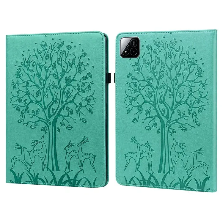For Xiaomi Pad 7 Pro  /  Pad 7 Case PU Leather Stand Tree Deer Pattern Tablet Cover