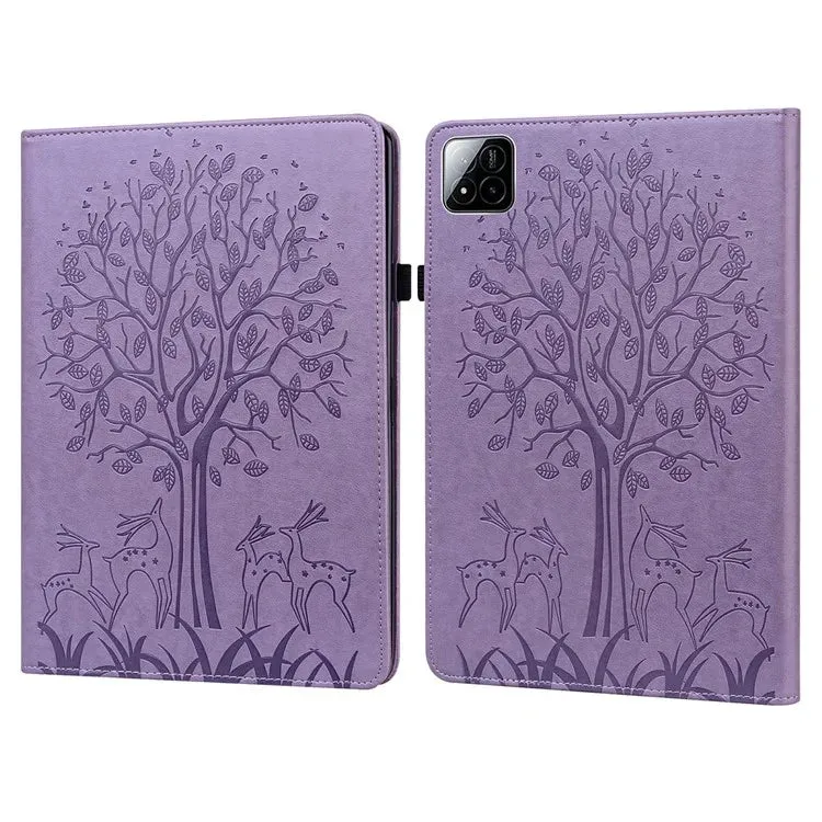 For Xiaomi Pad 7 Pro  /  Pad 7 Case PU Leather Stand Tree Deer Pattern Tablet Cover