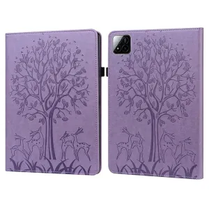 For Xiaomi Pad 7 Pro  /  Pad 7 Case PU Leather Stand Tree Deer Pattern Tablet Cover
