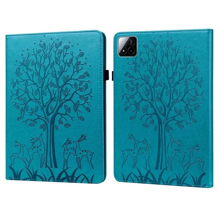 For Xiaomi Pad 7 Pro  /  Pad 7 Case PU Leather Stand Tree Deer Pattern Tablet Cover