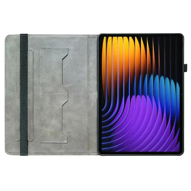 For Xiaomi Pad 7 Pro  /  Pad 7 Leather Case Pattern Printed Stand Tablet Cover with Card Slots