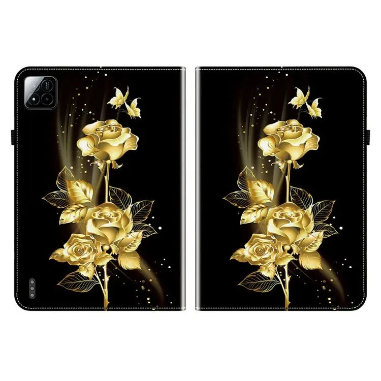 For Xiaomi Pad 7 Pro  /  Pad 7 Leather Case Pattern Printed Stand Tablet Cover with Card Slots