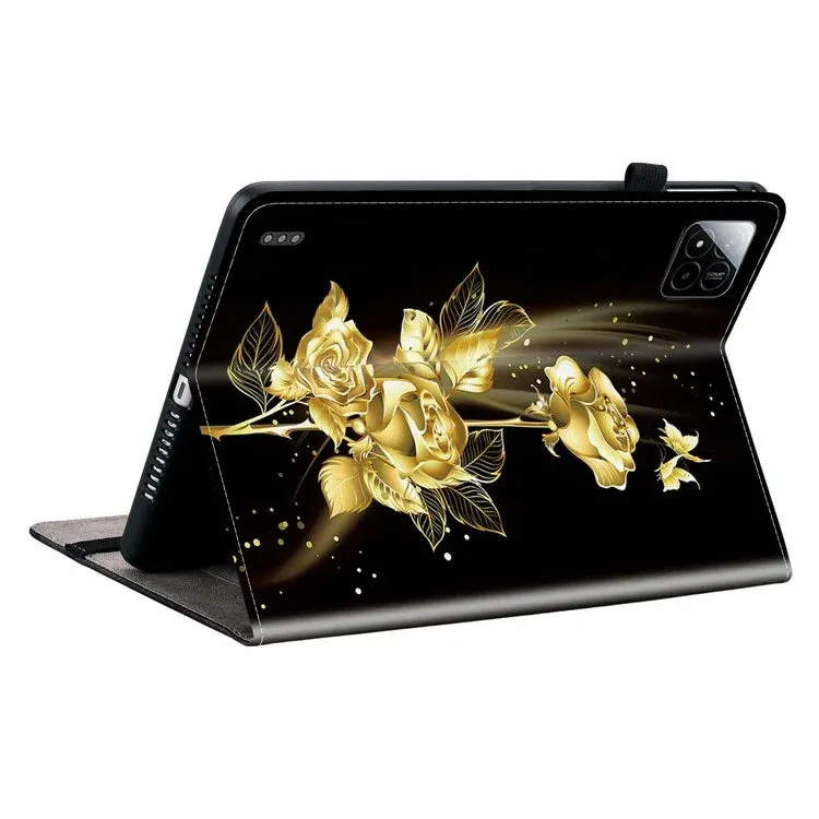 For Xiaomi Pad 7 Pro  /  Pad 7 Leather Case Pattern Printed Stand Tablet Cover with Card Slots