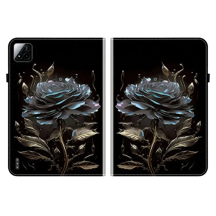 For Xiaomi Pad 7 Pro  /  Pad 7 Leather Case Pattern Printed Stand Tablet Cover with Card Slots