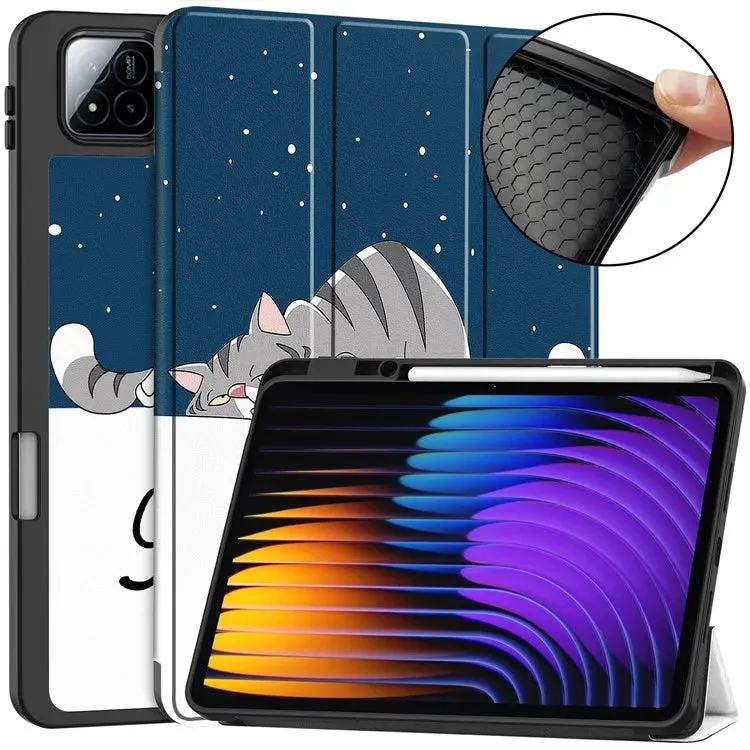 For Xiaomi Pad 7 Pro  /  Pad 7 Tablet Case Pattern Printing Tri