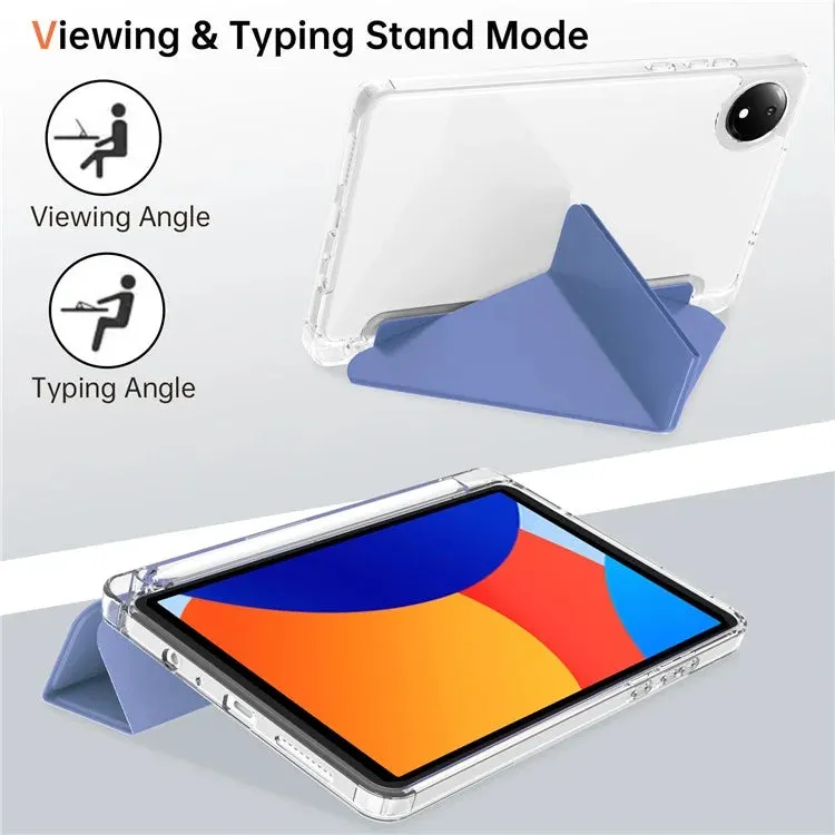 For Xiaomi Redmi Pad SE 4G 8.7 inch Case PU Leather Origami Stand Clear Tablet Cover